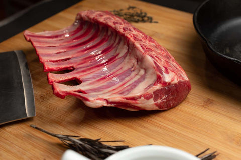 Rowe Beef™ Lamb Racks French Style Cap-Off - (4 x 28oz)