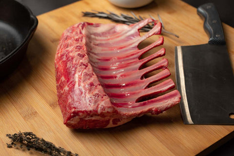 Rowe Beef™ Lamb Racks French Style Cap-Off - (4 x 28oz)