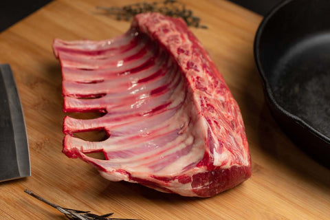 Rowe Beef™ Lamb Racks French Style Cap-Off - (4 x 28oz)