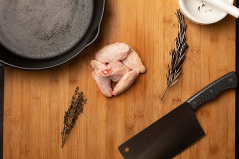 Bradford Bay Air Chilled Chicken Wings Roaster Split Tips Removed - (4 x 1lb)