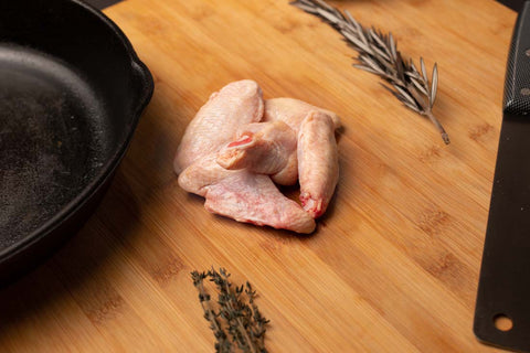 Bradford Bay Air Chilled Chicken Wings Roaster Split Tips Removed - (4 x 1lb)