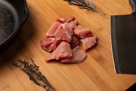 Rowe Beef™ Diced Pork - (4 x 1lb)