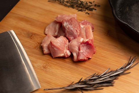 Rowe Beef™ Diced Pork - (4 x 1lb)