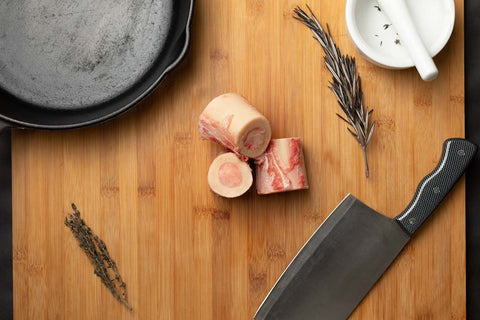 Rowe Beef™ Veal Marrow Bones - (4 x 1lb)