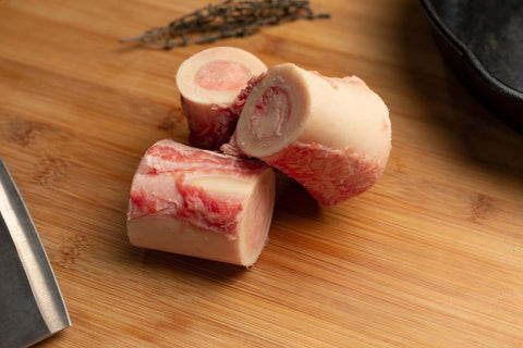 Rowe Beef™ Veal Marrow Bones - (4 x 1lb)