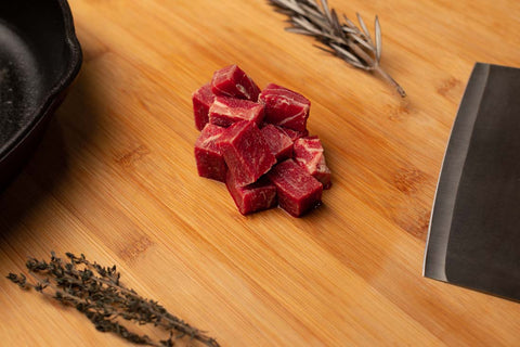 New Zealand Lamb Diced Leg 3/4" Cubes - (4 x 1lb)